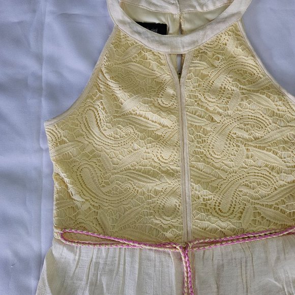 In Girl Women's Halter Neck Yellow Blue Pink Color Block Maxi Dress Size 12 - Picture 5 of 12